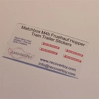 Matchbox Lesney Major Pack  4b Fruehauf Hopper Train Stickers • $6.99