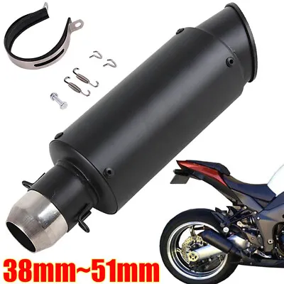 Motorcycle ATV Exhaust Muffler Pipe Slip-on W/ DB Killer 38mm-51mm Universal • $43.19