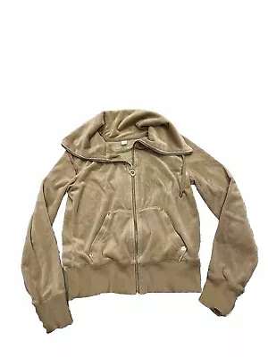 Michael Kors Velour Track Tan Zip Up Jacket Size XS • $18.95