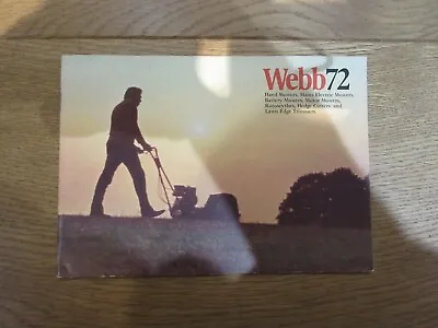 Webb Vintage Garden Machinery Original Colour Brochure From The 1970's • £9.95