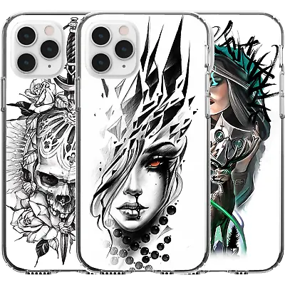 $16.95 • Buy Silicone Cover Case Abstract Pattern Girl Deer Queen Skull Death Love Life Art