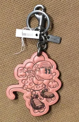 New DISNEY X COACH “MINNIE MOUSE” ROLLERSKATE PINK KEYCHAIN F27709 • $67.43