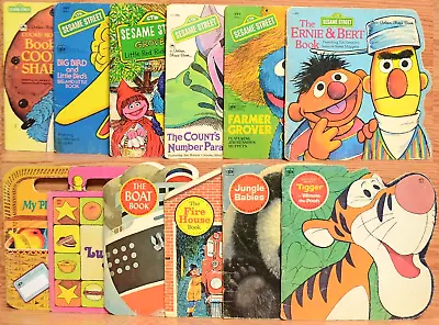 Golden Shape Book Lot Of 12 Vtg Sesame Street Tigger • $14