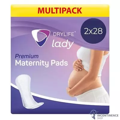 Drylife Lady Premium Absorbent Anatomical Shaped Maternity Pad - 2 Packs Of 28 • £15.99