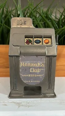 Vintage Harrahs Club Coin Slot Machine Bank- Bigler Mfg. • $50