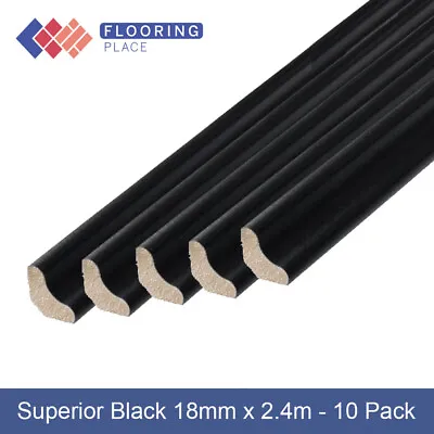 Superior 18mm FC38 Black Scotia/Beading 2.4m - 10 Pack • £38.99