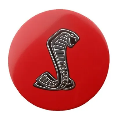 1pc 3D Aluminum Must-ang Cobra Shelby Car Steering Wheel Emblem Sticker (red) • $11.99