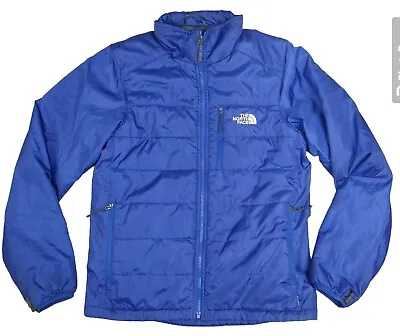 North Face Primaloft Puffer Jacket Mens S Blue Full Zip Insulated Outdoor Adult • $23.93