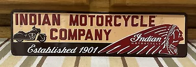 Indian Motorcycle Company Metal Sign Chief Scout Chopper Vintage Style Gas Oil • $40