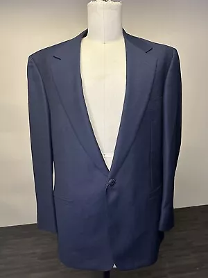 Vintage Gianni Versace Couture Men's Blue Suit Jacket 1-Button Blazer • $124.99