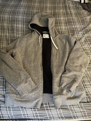 Sonoma Men’s Hooded Fleece Lined Hoodie Grey/black • $18.49