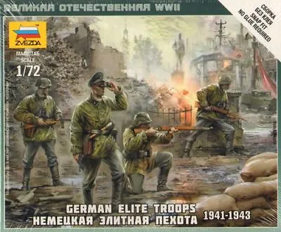 Zvezda 1/72 German Elite Troops 1939-43 # 6180 - Plastic Model Kit • £6.25