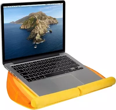 Laptop IPad Tablet Cushion Stand & Book Holder  Orange Reading Pillow Lap Rest • £16.99