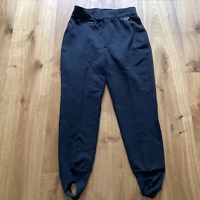 Schoeller Skifans Ski Pants Stirrup Size 10P Eddie Bauer Ebtek Black Vintage • $24