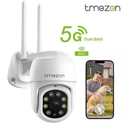 TMEZON 1080P HD Wired 2.4G&5G WiFi Security Camera Outdoor PIR Auto-Tracking • $29.99