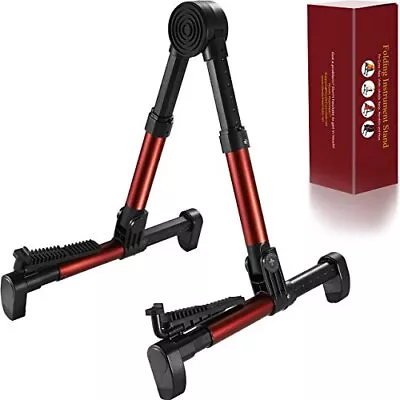 Guitar Stand For Acoustic/Electric/Classical Guitars And Violin Metallic Red • $58.09