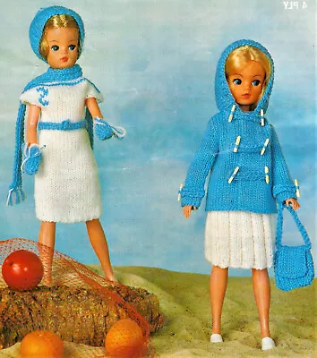 £1.99 • Buy KNITTING PATTERN Teenage Dolls Clothes Sindy Barbie Dress Coat Skirt Bag 11.5 