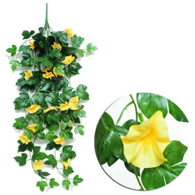 Fake Blossom Rattan Home GarlandArtificial Ivy Hanging 5.9ft Vine Cherry Flower • £6.69