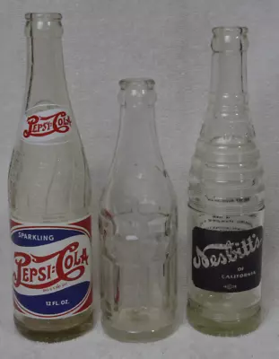 LOT Red Lodge Montana Soda Bottles ACL Embossed Pepsi Double Dot Beartooth  • $49.99