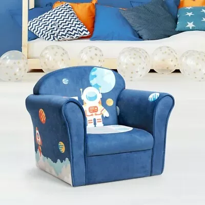 Kids Astronaut Sofa Armrest Upholstered Couch Chair Toddler Furniture Home Sofa • $68.97