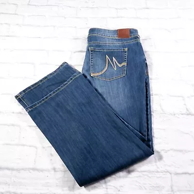 Maurices Low Rise Flare Leg Medium Wash Denim Womens Blue Jeans Sz 16 36x27 • $11.97