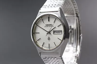 [Exc+5] Vintage Seiko Grand Quartz 4843-8110 Silver Dial Men's Watch From JAPAN • $299.90