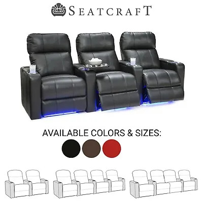 Seatcraft Monterey Leather Home Theater Seating Recliners Seat Chair Couch • $4099