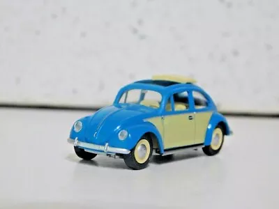 Wiking 79435 1/87 Volkswagen OVAL Window Bug Turquoise/Cream Open Sun Roof NIB  • $18