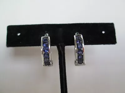 Sterling Silver Tanzanite Hoop Earrings • $10.50