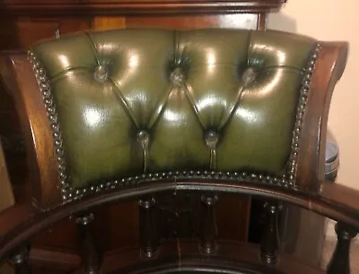 £225 • Buy Chesterfield Style Vintage Studded Swivel Tilt Captains Chair 💙