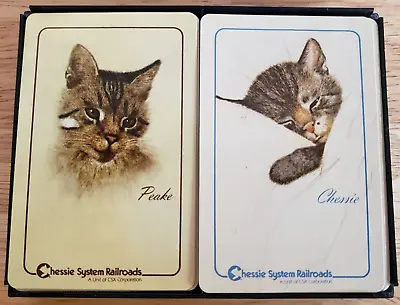 Chessie And Peake Chessie System Railroad Playing Cards Double Deck Case Cats • $35.87