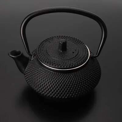 300ML Cast Iron Kettle Teapot Tea Pot Infuser Strainer Black Japanese Style Hot • $23.59