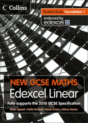 New GCSE Maths - Student Book Foundation 1: Edexcel Linear (A) Brian Speed Use • £3.36