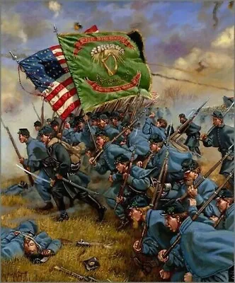 Mark Maritato Signed Civil War Military Art Print Charge Of The Irish Brigade • $59.95