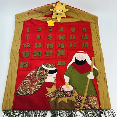 Holy Night Felt Fabric Advent Countdown For Christmas Mary Joseph Baby Jesus • $24