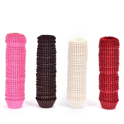 $3.75 • Buy 500Pcs Mini Chocalate Paper Liners Baking Cupcake Cases Muffin Cake Solid Co T4