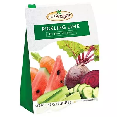 Mrs. Wages Pickling Lime 1-Pound Resealable Bag Green • $10.90