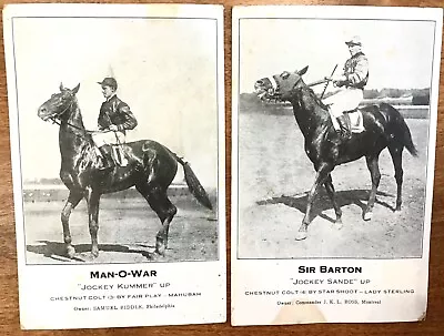 1920 Cabinet Cards Used For Advertising Horse Racing Man O War & Sir Barton RARE • $250