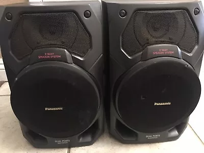 Panasonic SB-AK17 Pair Of Bookshelf Speakers System TESTED WORKING HOME AUDIO • $40