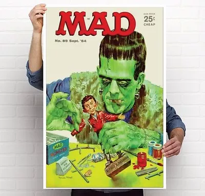 Mad Magazine Frankenstein Monster Model 1970's Cover Poster • $14.99