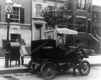 U.S. Post Man & Antique Mail Truck 1900s Classic 8 By 10 Reprint Photograph • $18.07