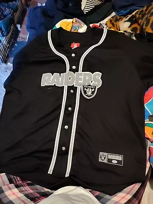 Vintage Raiders Baseball Type Shirt NFL Brand Size 2X • $55