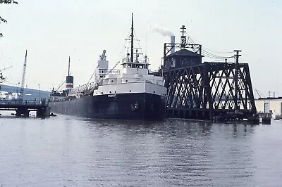 T: Orig Slide Self Unloading Cargo Ship: Nicolet+CNW KK Bridge Milwaukee WI 1984 • $9.50