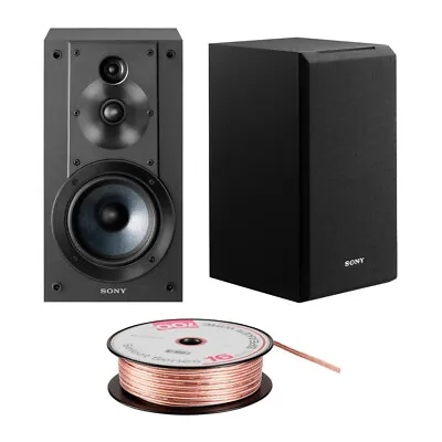 Sony SSCS5 3-Way 3-Driver Bookshelf Speaker System (Black) Bundle • $199.99