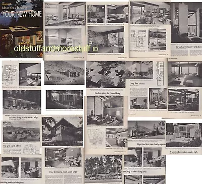 SUNSET YOUR NEW HOME HTF 1967ver VINTAGE HOUSE PLANS MANY MIDCENTURY MODERN ATOM • $39.99