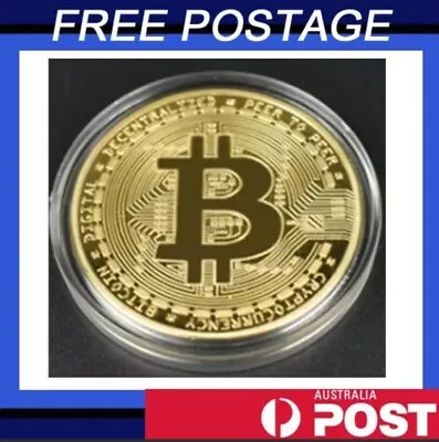 1Pcs Gold Bitcoin Commemorative 2021 New Collectors Gold Plated Bit Coin • $9.99