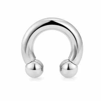 Horseshoe Circular Piercing Barbell Titanium G23 Polish Super Lightweight • $31.50