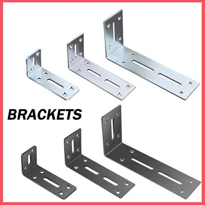 90° Right Angle Bracket Corner Brace Joint Galvanised Wall Shelf Support L Shape • $14.29