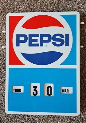 Pepsi Calendar 1990's Original Metal Sign • $129.95