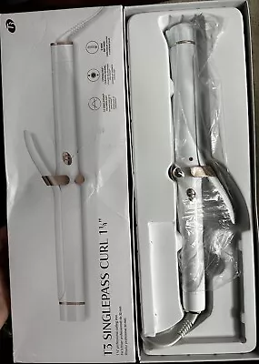 T3 SinglePass Curl 1- 1/4  Professional Curling Iron - White/Rose -  • $65